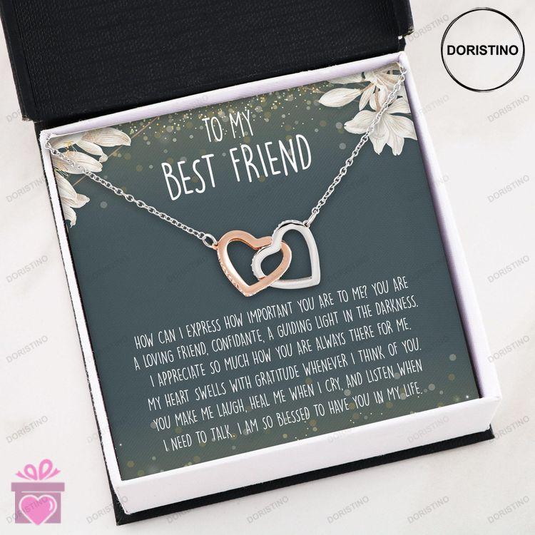 Best Friend Necklace To My Best Friend  Interlocking Hearts Necklace Doristino Trending Necklace